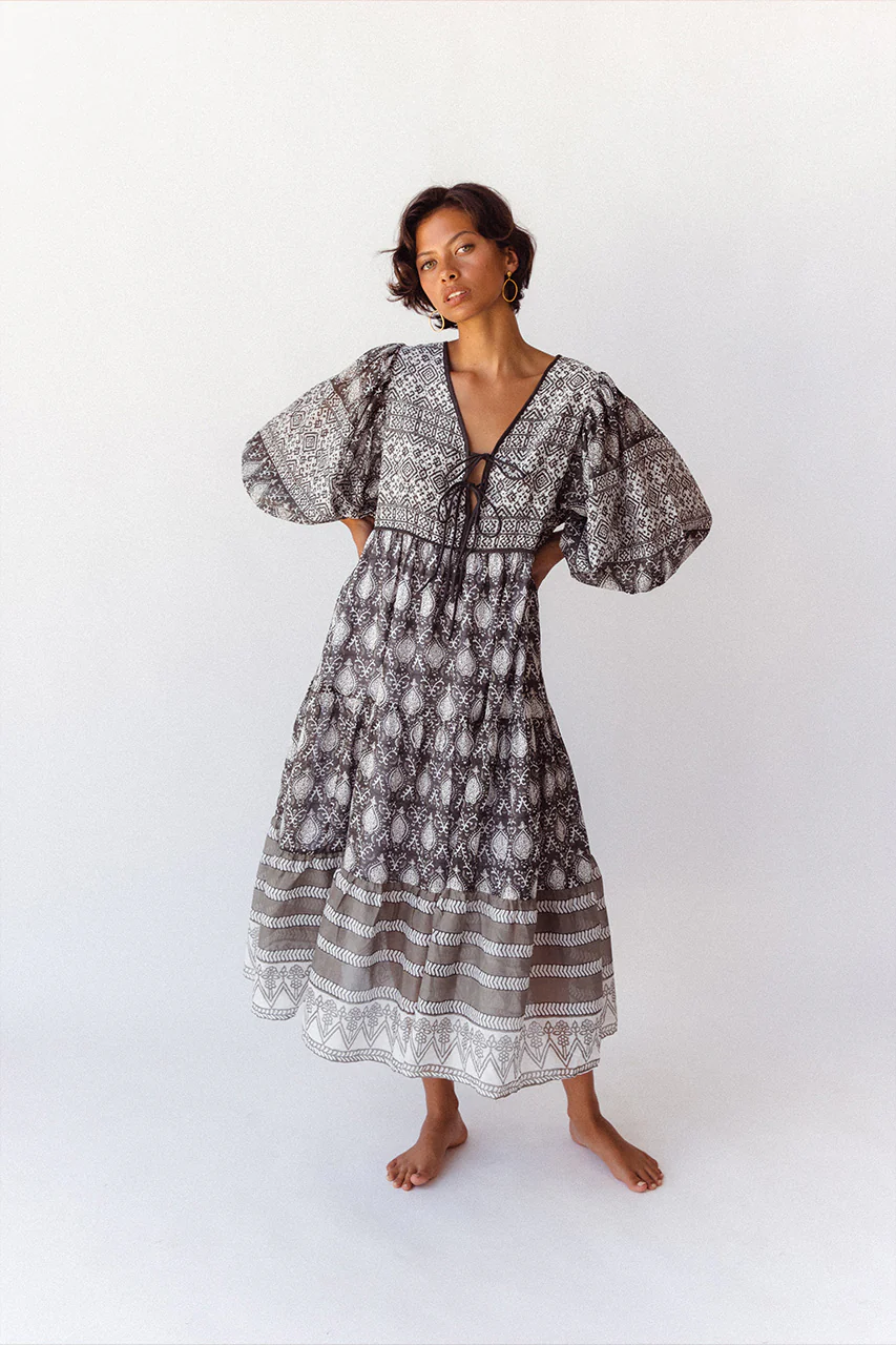 Jasmine Midi Dress ~ Charcoal - Image 6