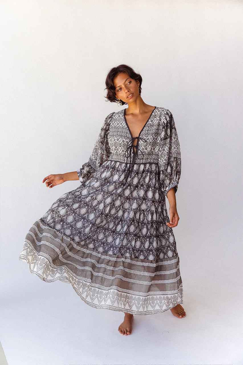 Jasmine Midi Dress ~ Charcoal - Image 8