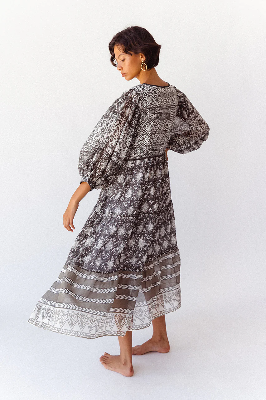 Jasmine Midi Dress ~ Charcoal - Image 9