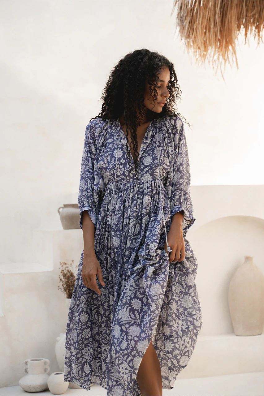 Kyra Midi Dress ~ Blue Iris - Image 3