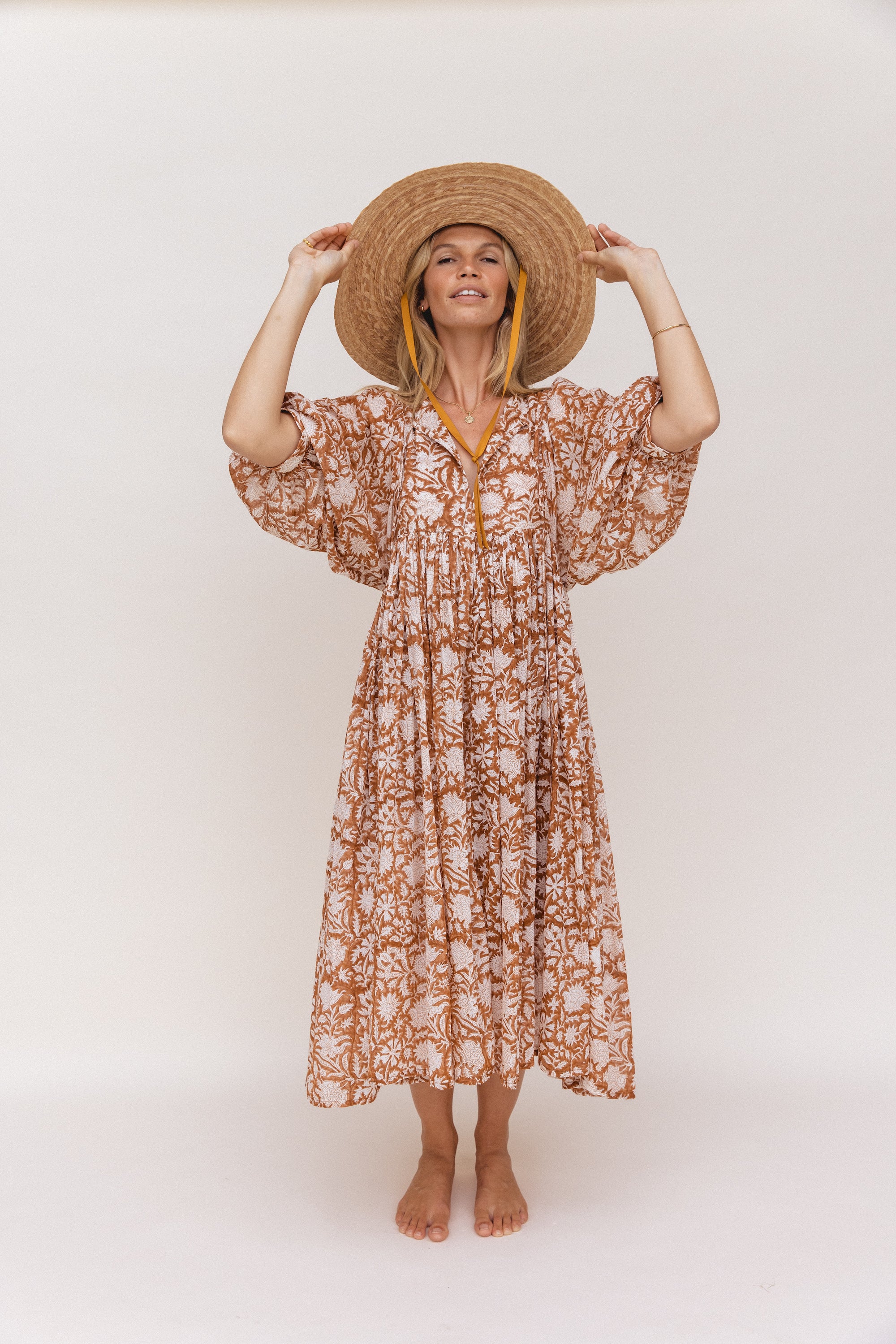 Kyra Midi Dress ~ Caramel - Image 5