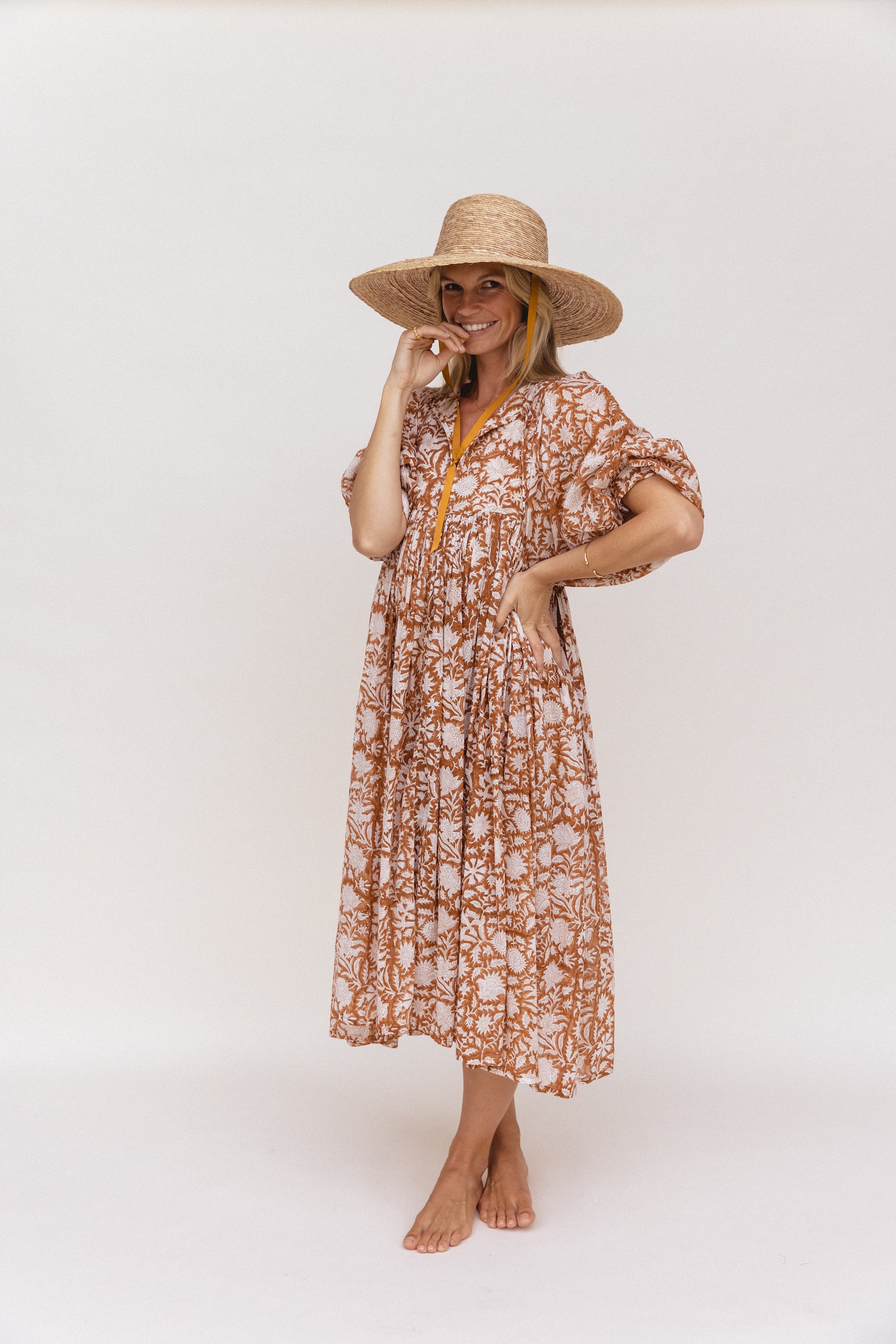 Kyra Midi Dress ~ Caramel - Image 7
