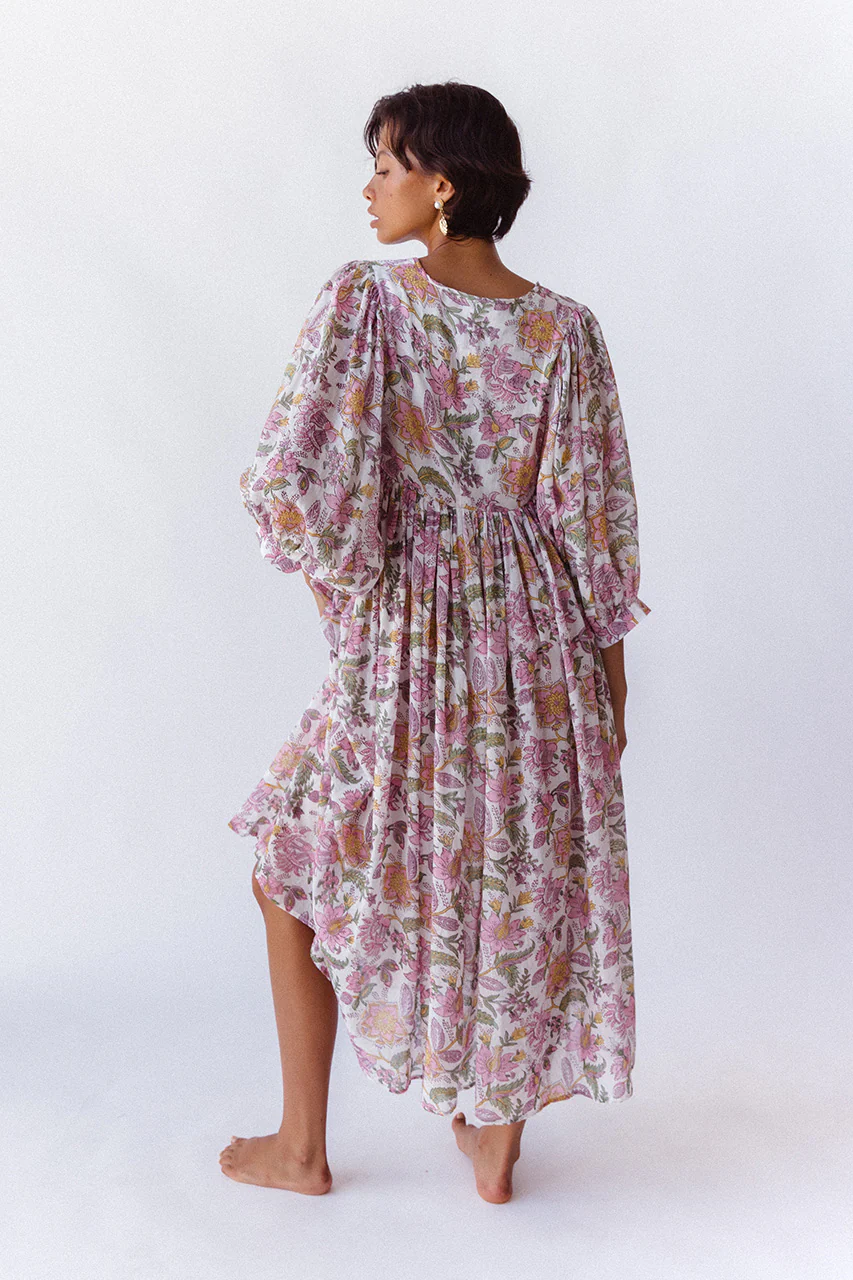Kyra Midi Dress ~ Fuchsia Bloom - Image 7