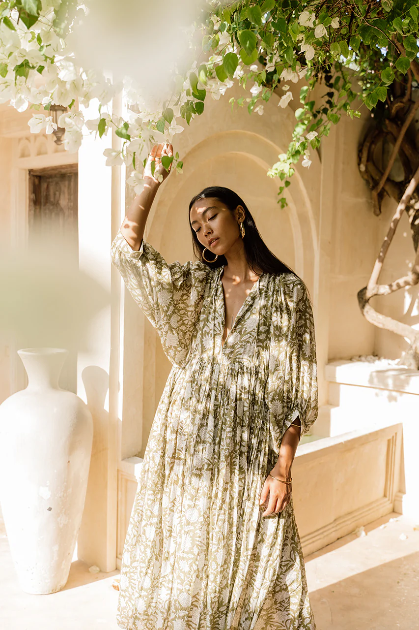Kyra Midi Dress ~ Olive - Image 5