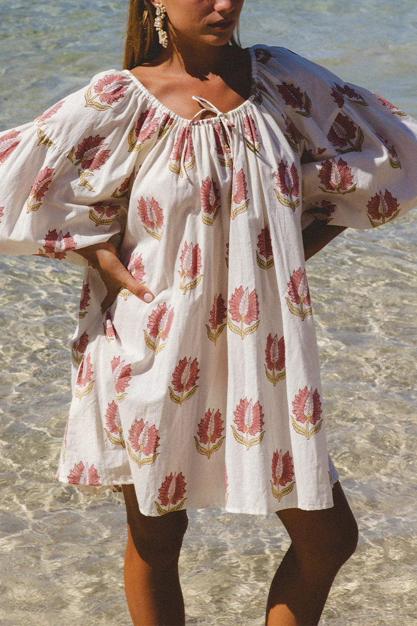 Ria Mini Dress ~ Strawberry Cream - Image 3